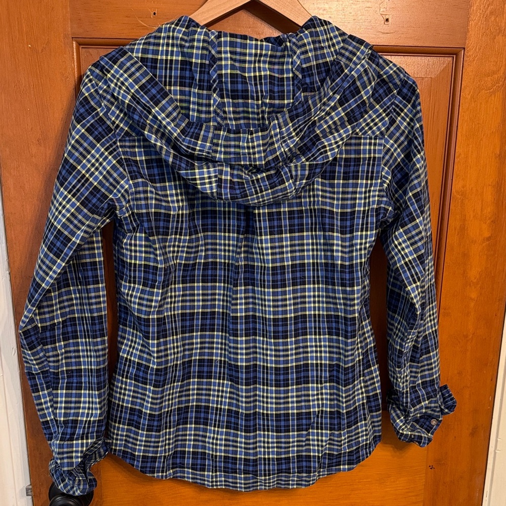 Mountain Hardwear Navy and Yellow Plaid Shirt - Picture 5 of 5